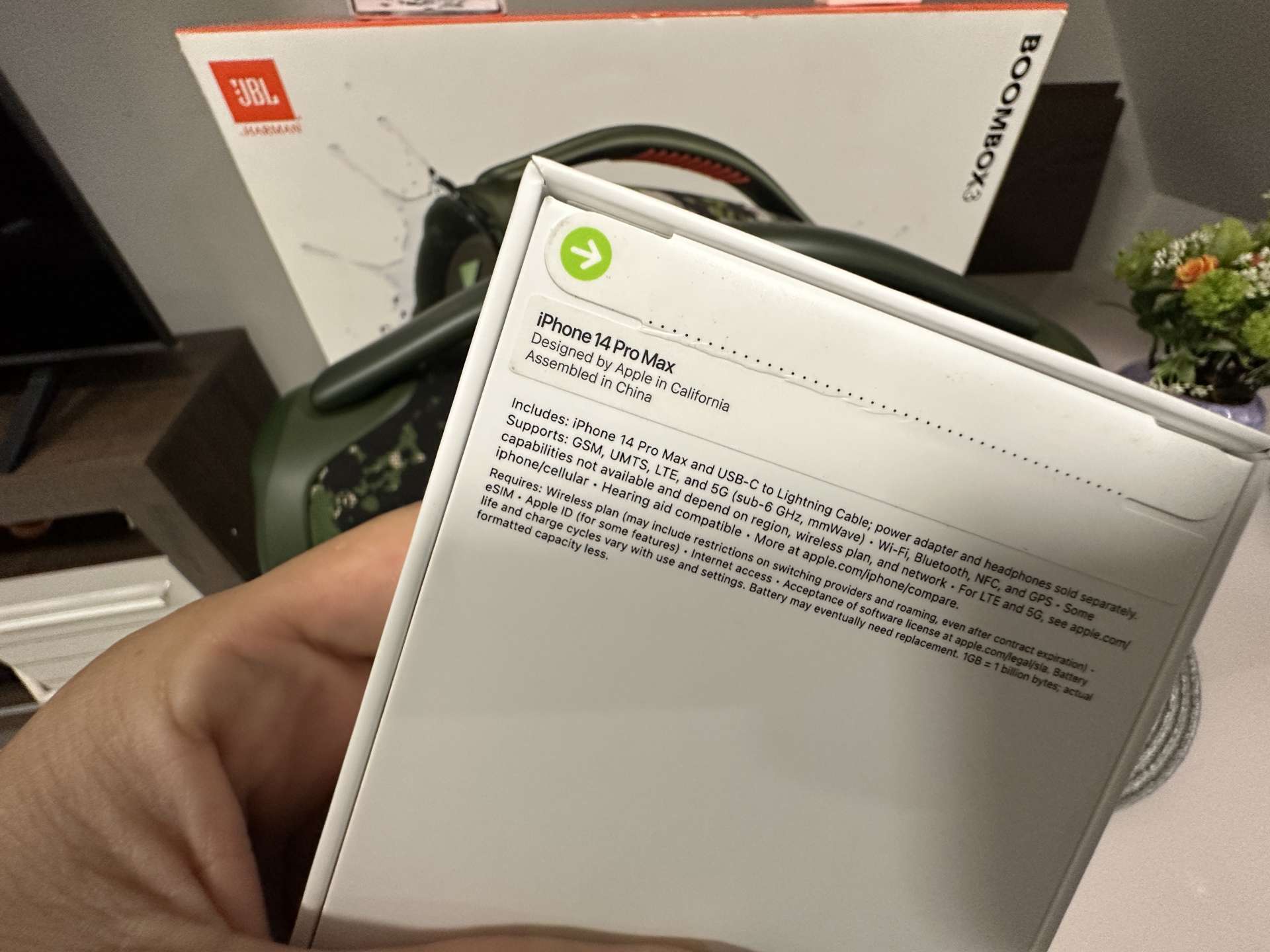 IPHONE 14 PRO MAX + JBL BOOMBOX 3 ou 6.000 mil