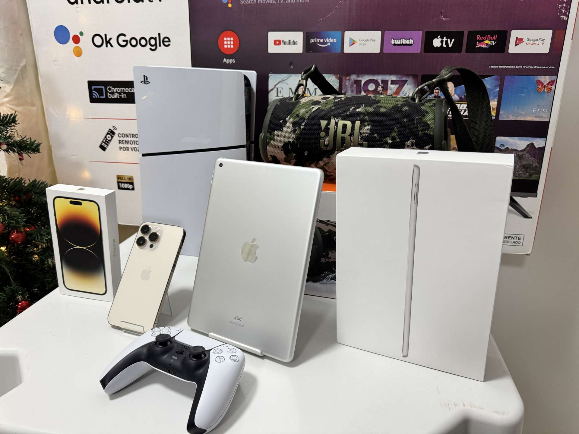 COMBÃO ou 10 MIL  - IPHONE + IPAD + PS5 + TV + JBL + ARVORE DE NATAL